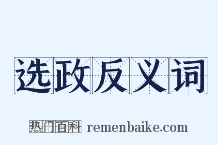选政反义词是什么意思的图片